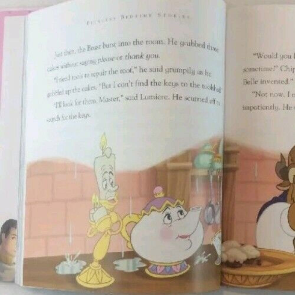 Disney Book Princess Bedtime Stories Cinderella Beauty Beast Collection Child - Picture 8 of 12